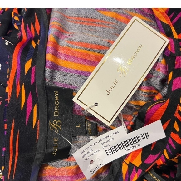 Julie Brown Olivia Silk Maxi Dress Large NWT - Picture 7 of 10